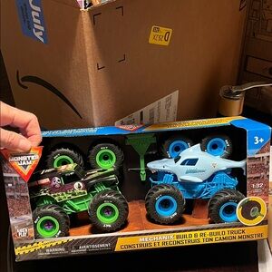 Monster Truck Duo - Green and Blue mechanix